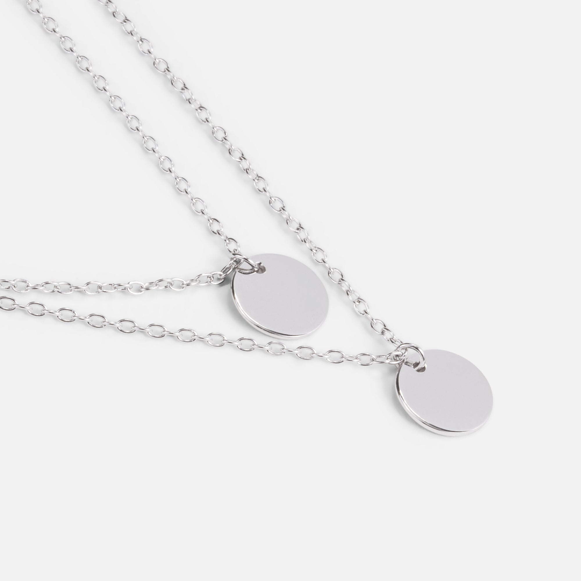 Sterling silver double necklace