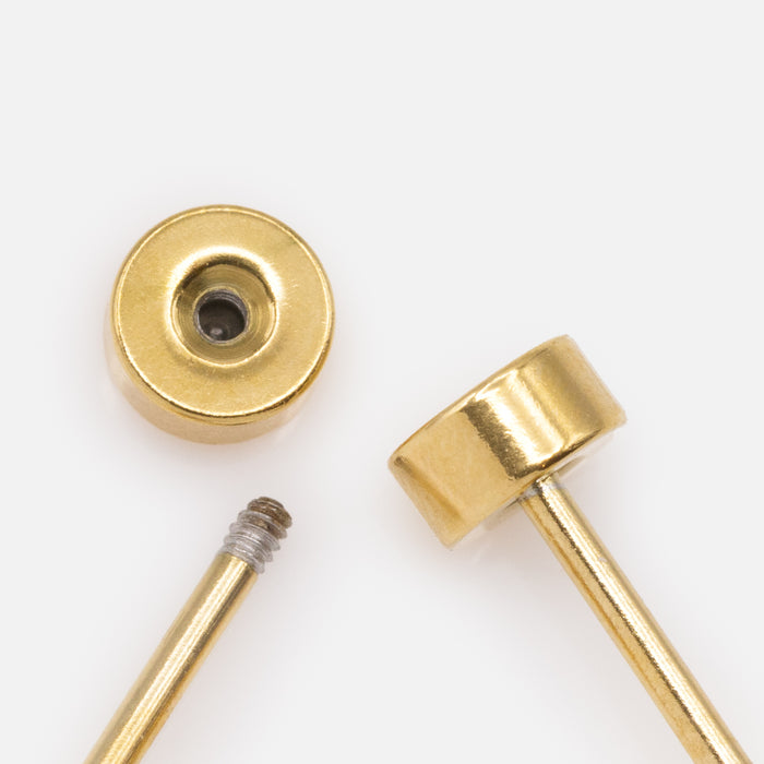 Mini boucles d'oreilles dorées étoiles rose pâle en acier inoxydable