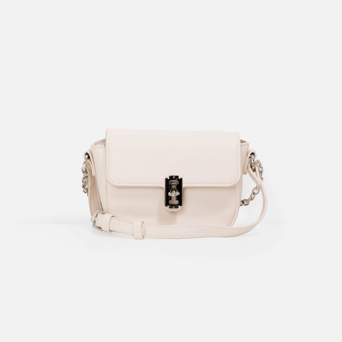Sac à main blanc bandoulière avec poignée en chaîne