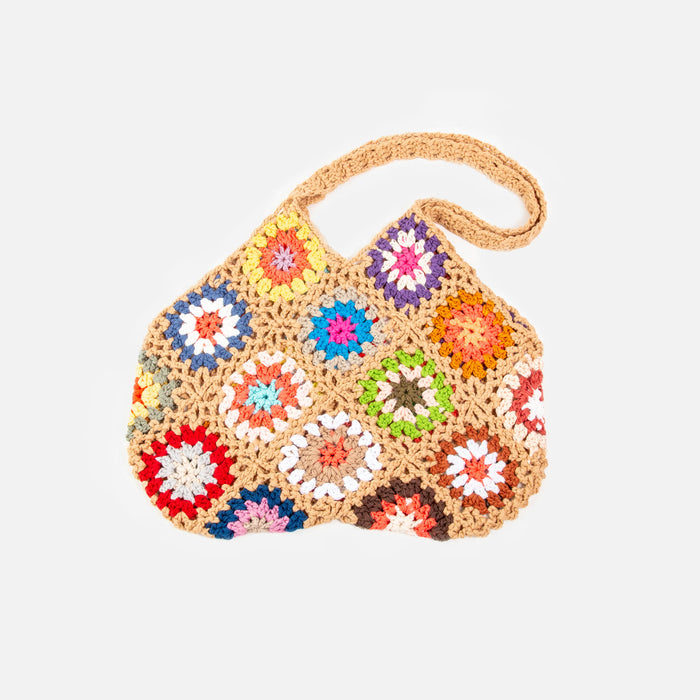 Sac de plage crochet beige