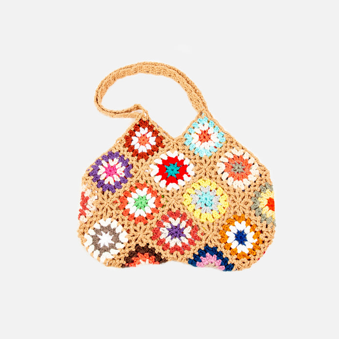 Sac de plage crochet beige