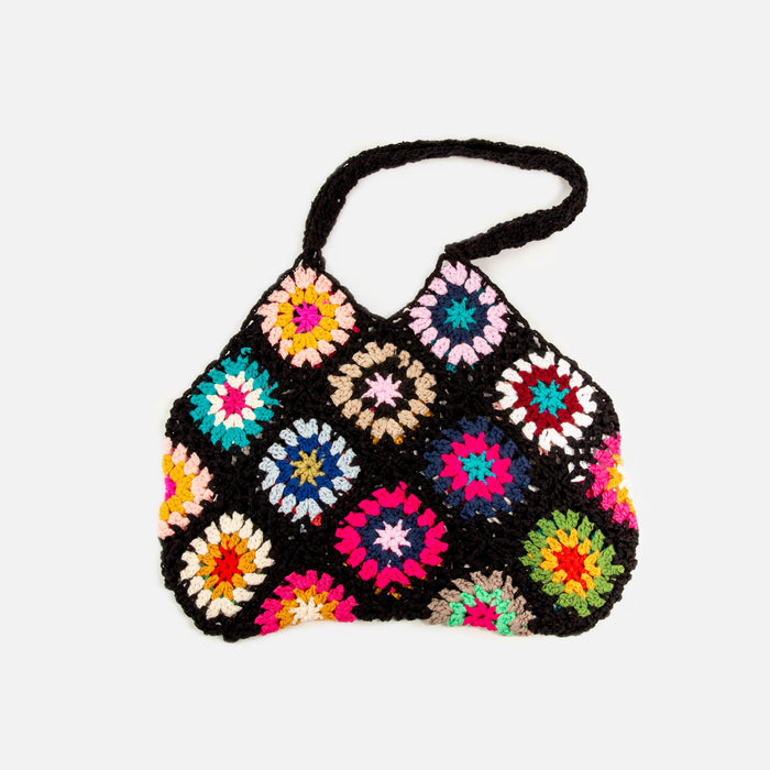 Sac de plage crochet noir