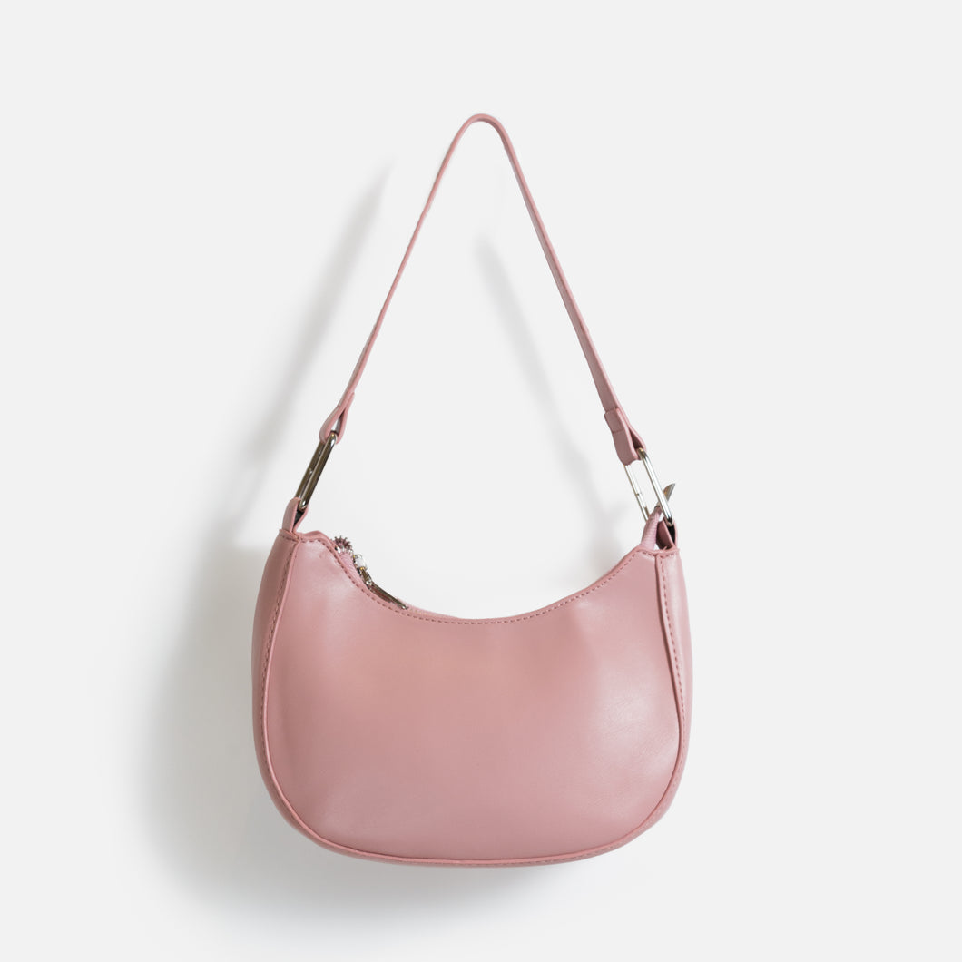 Old pink shoulder handbag