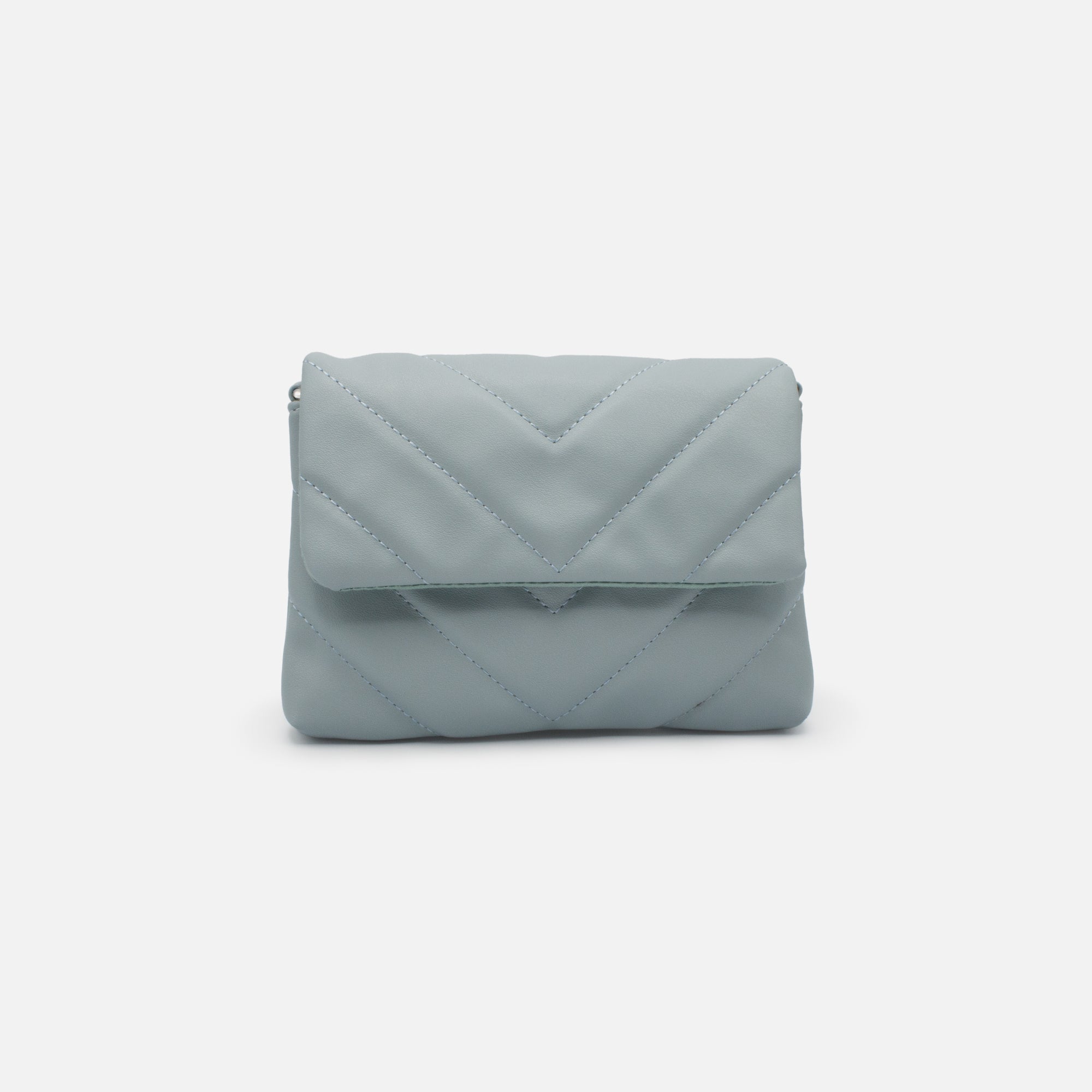 Sac à main matelassé à bandoulière bleu