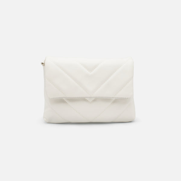 Load image into Gallery viewer, Quilted ivory shoulder bag
