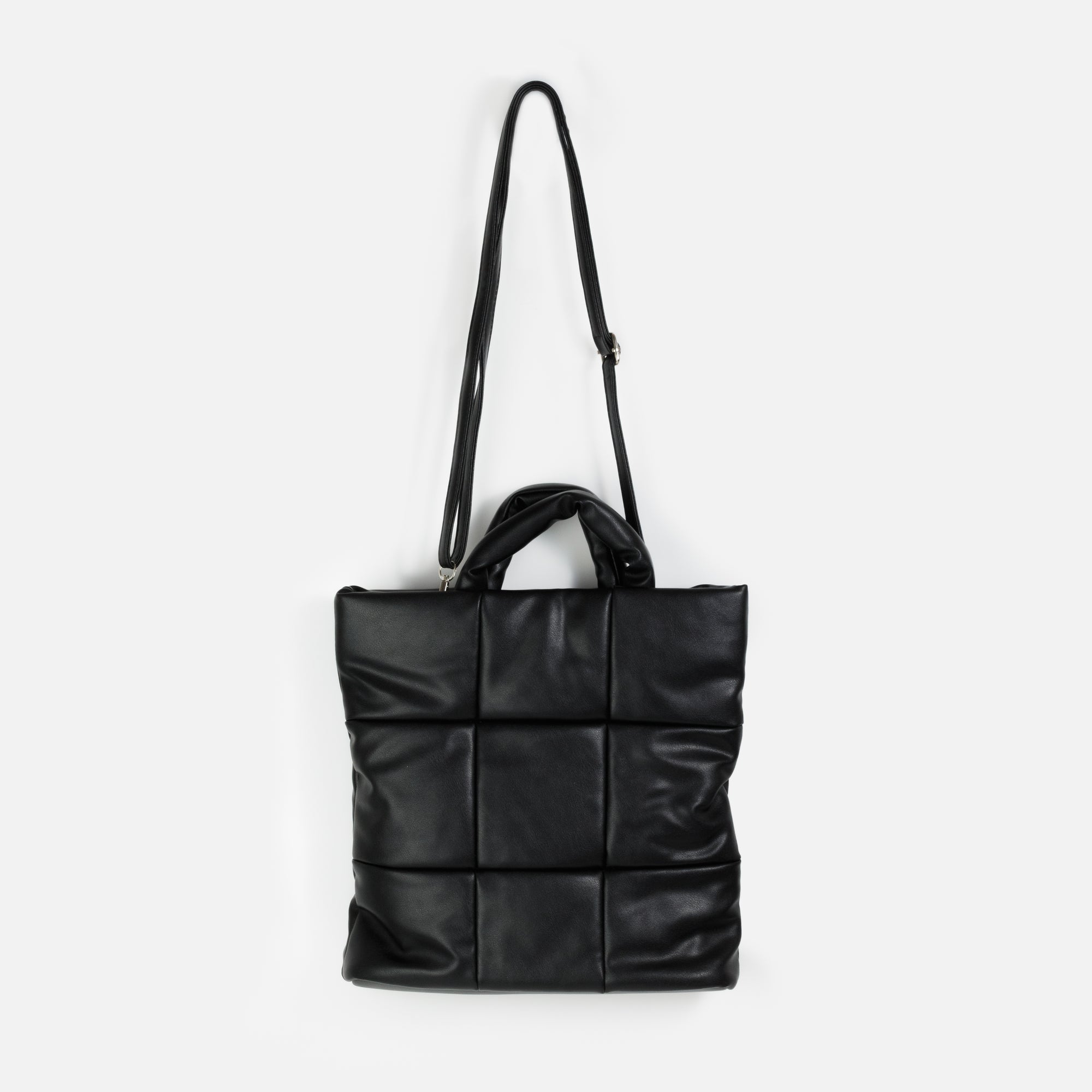 Sac fourre-tout carré matelassé noir