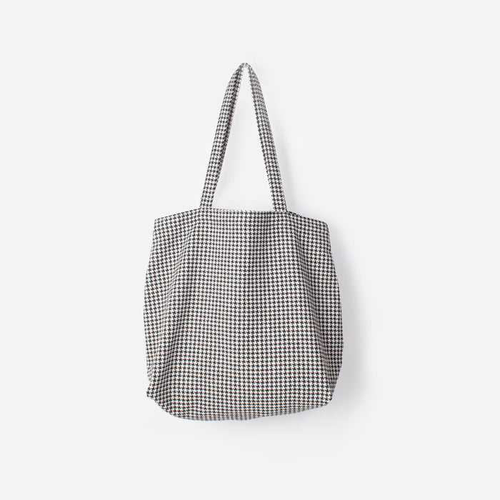 Sac fourre-tout à motif pied-de-poule