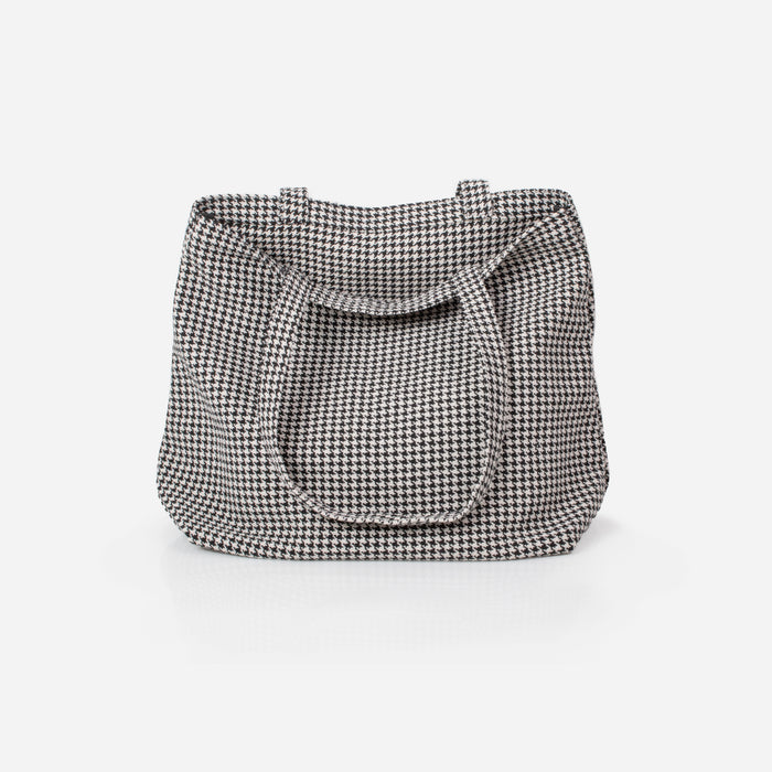 Sac fourre-tout à motif pied-de-poule