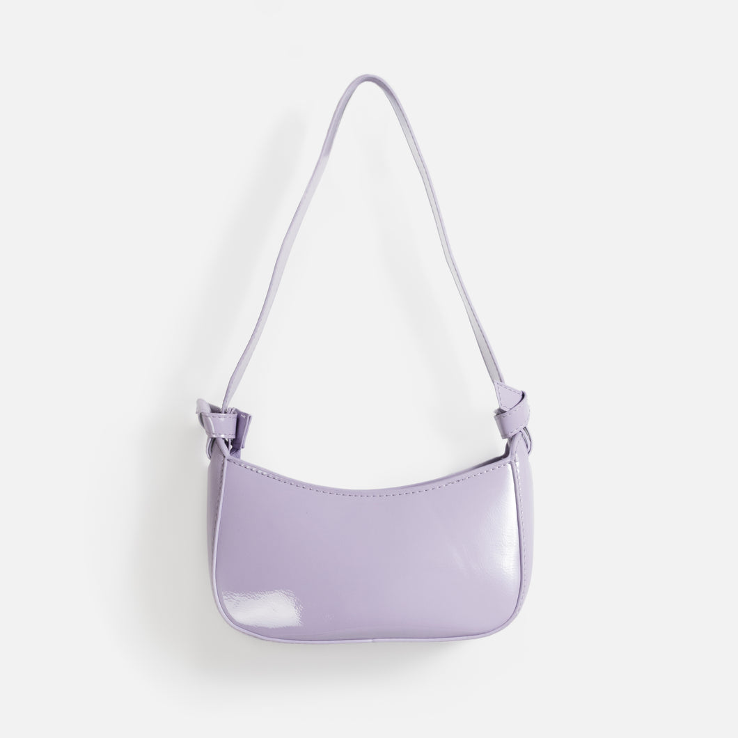 Sac à main épaule lilas avec noeuds