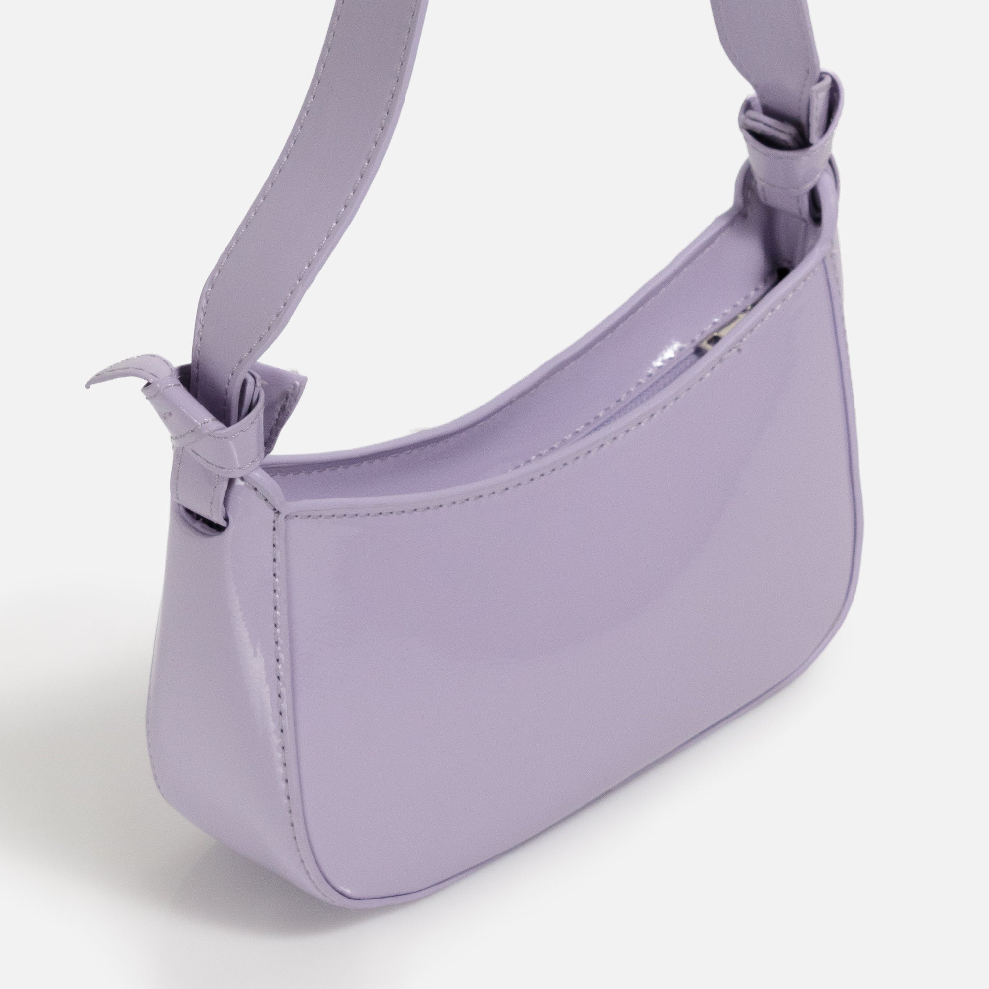 Lilac shoulder handbag with bows