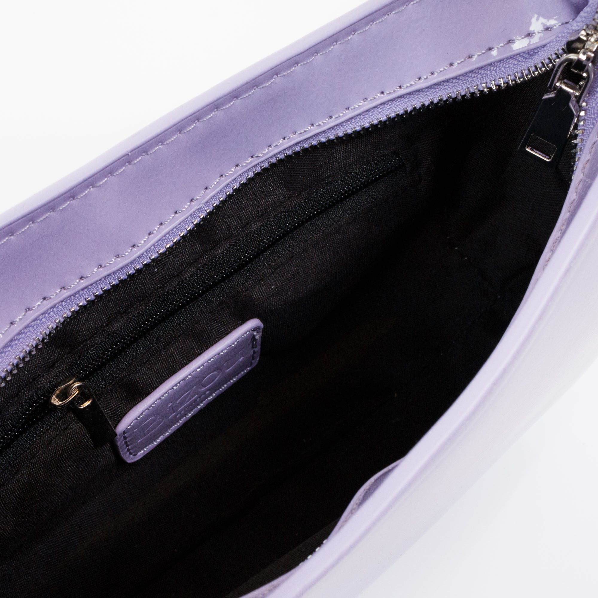 Lilac shoulder handbag with bows