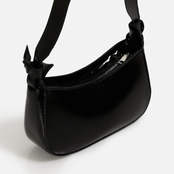 Load image into Gallery viewer, Black shoulder handbag with bows
