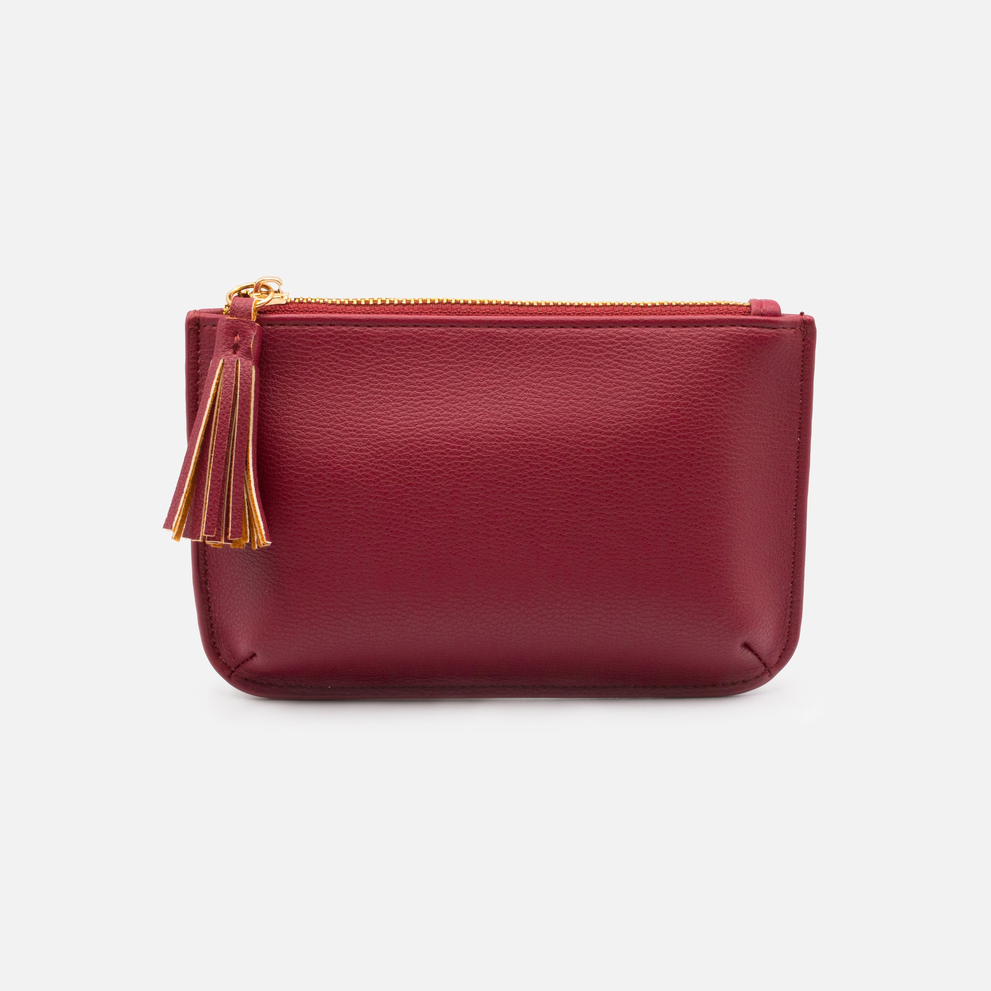 Burgundy clutch