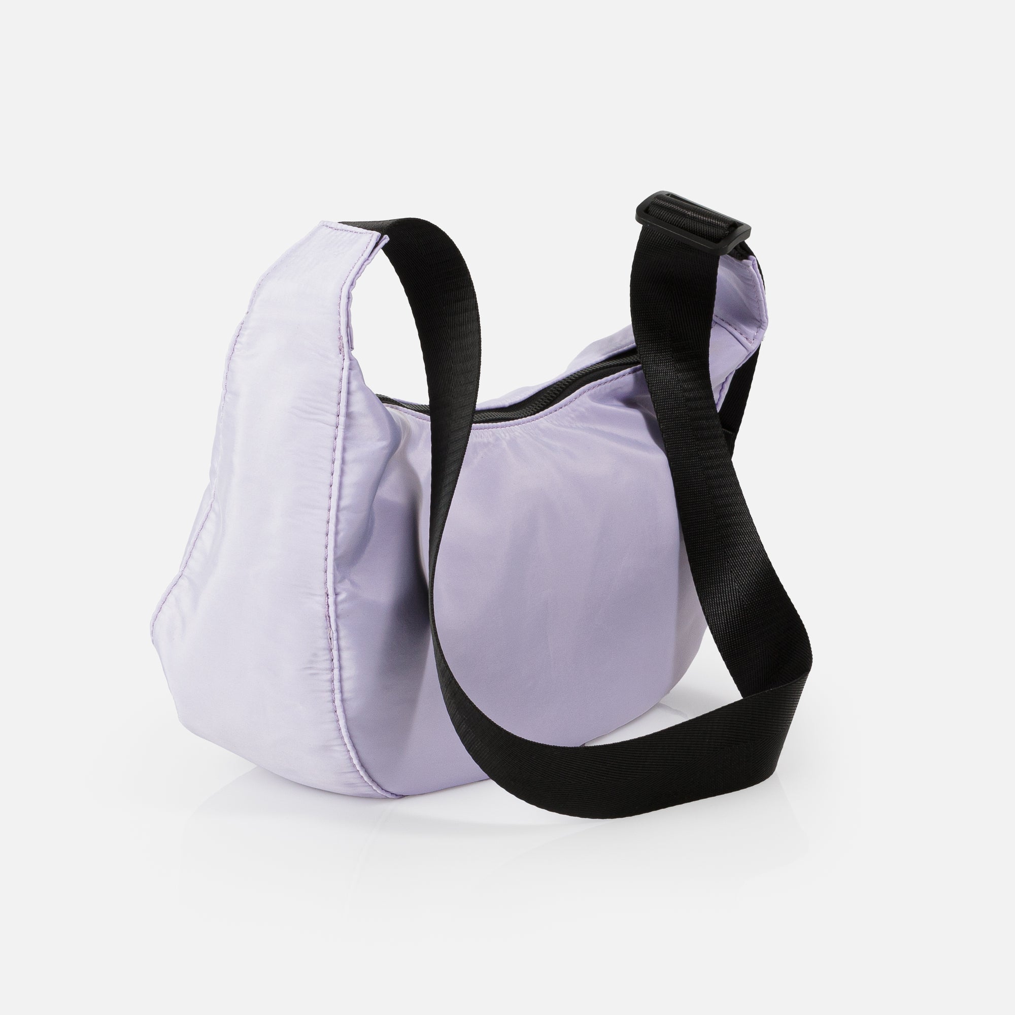 Sac à main croissant de lune lilas en toile