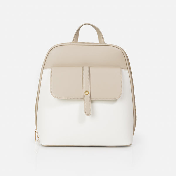 Load image into Gallery viewer, Beige and ivory backpack
