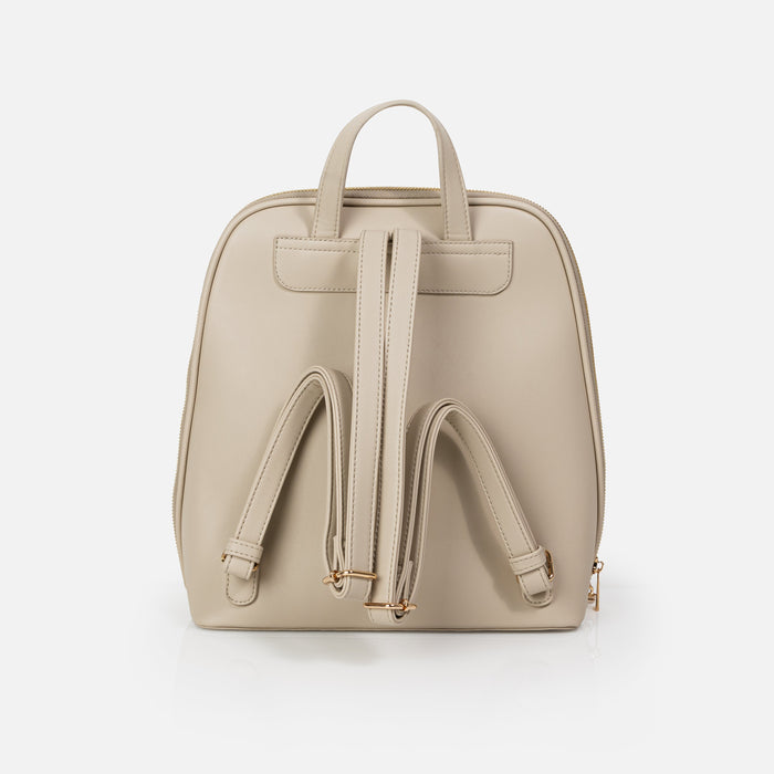 Sac à dos ivoire et beige en PU