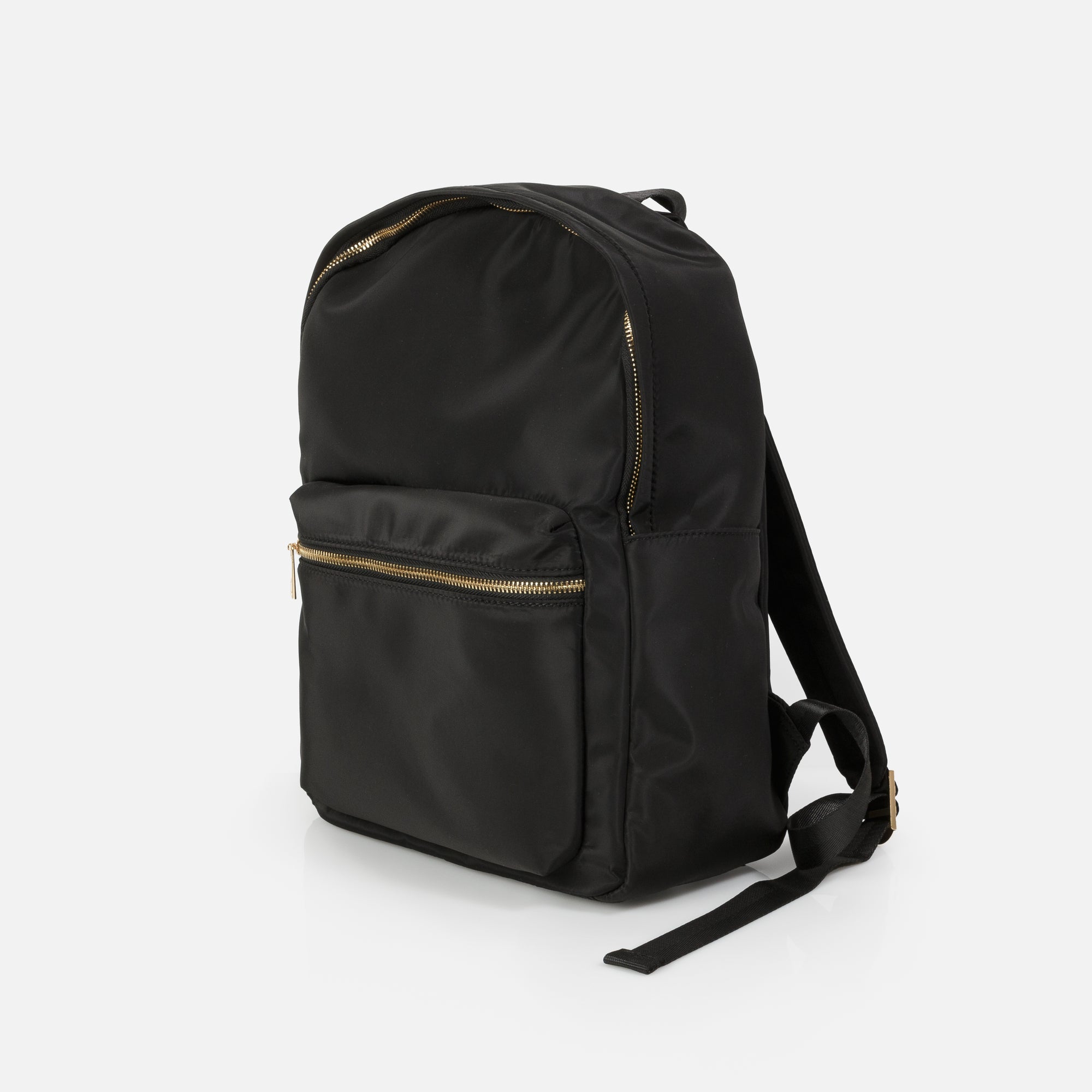 Black canvas backpack