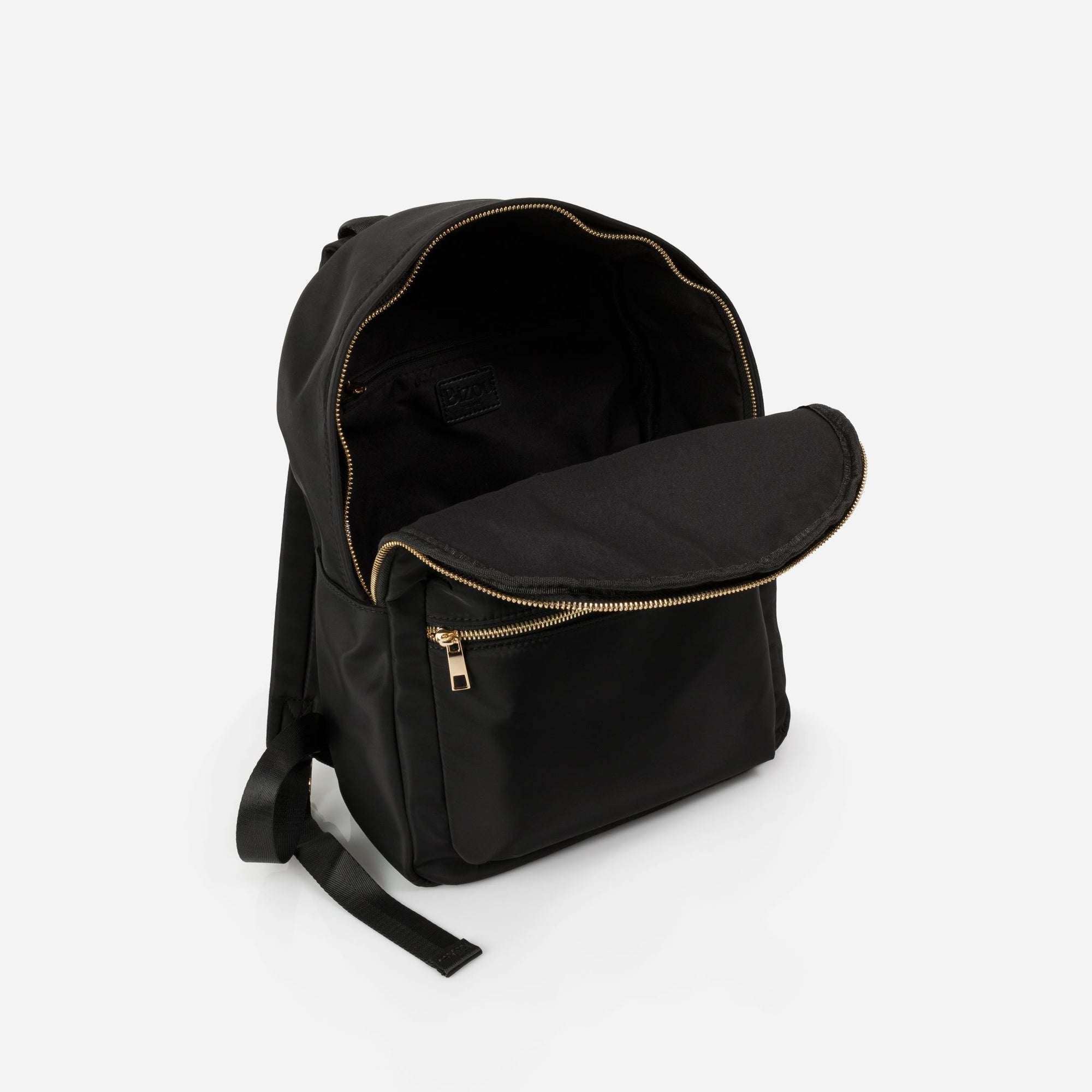 Black canvas backpack