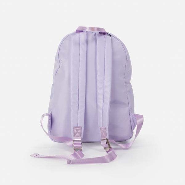 Load image into Gallery viewer, Lilac canvas backpack
