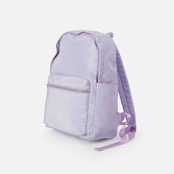 Load image into Gallery viewer, Lilac canvas backpack
