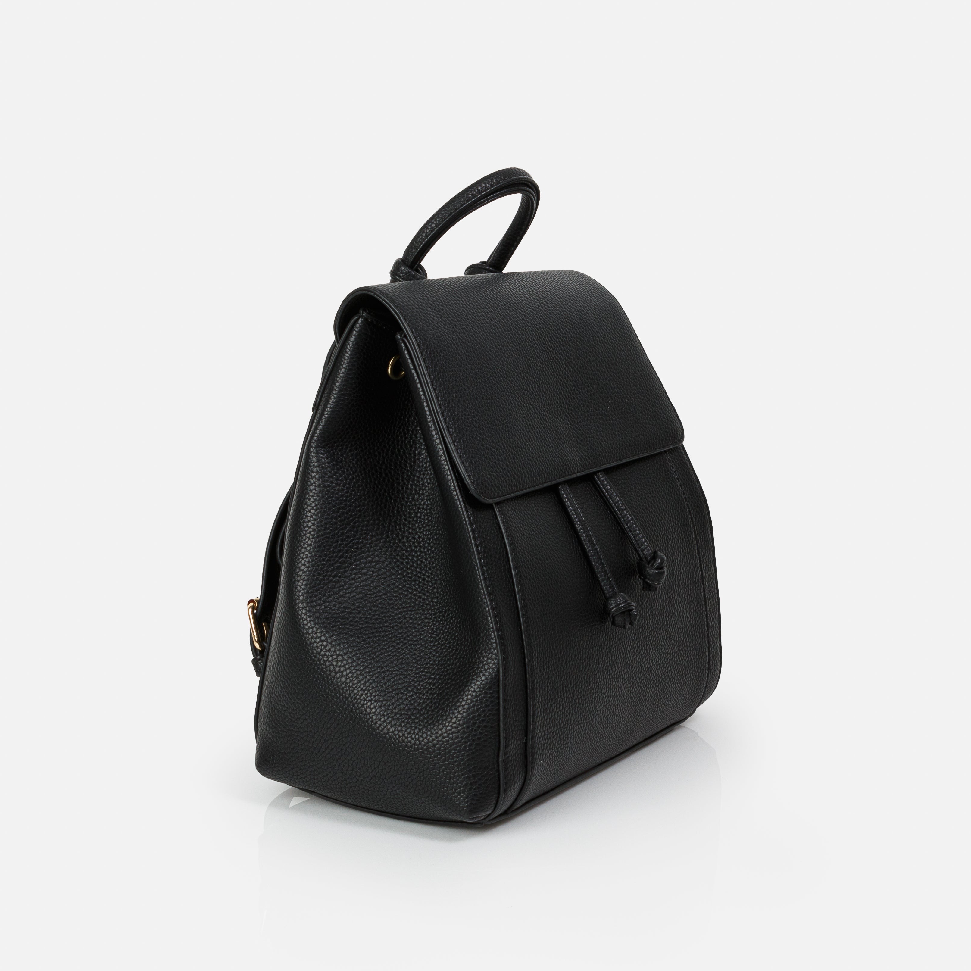 Sac à dos noir à bouton à pression en PU