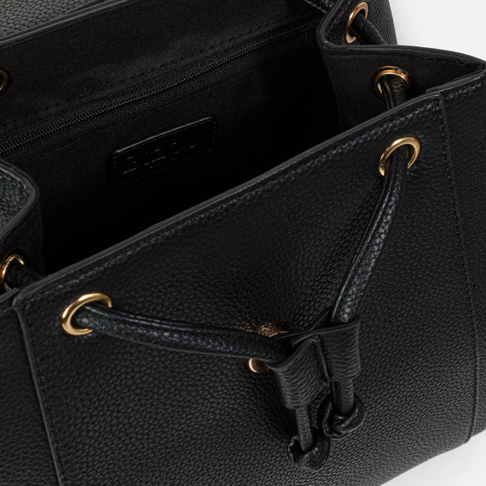 Sac à dos noir à bouton à pression en PU