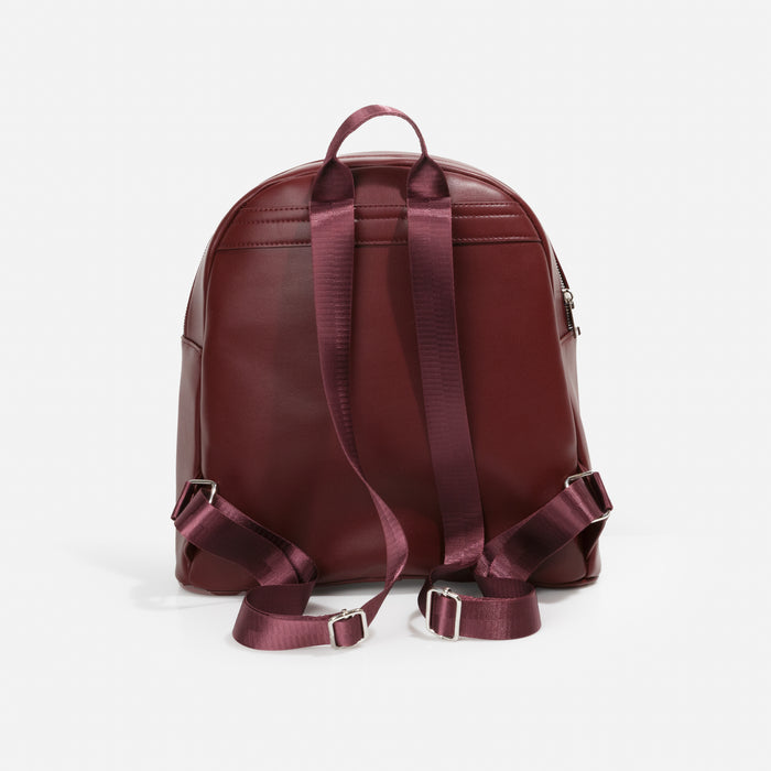 Sac à dos rouge vin avec sangles en nylon