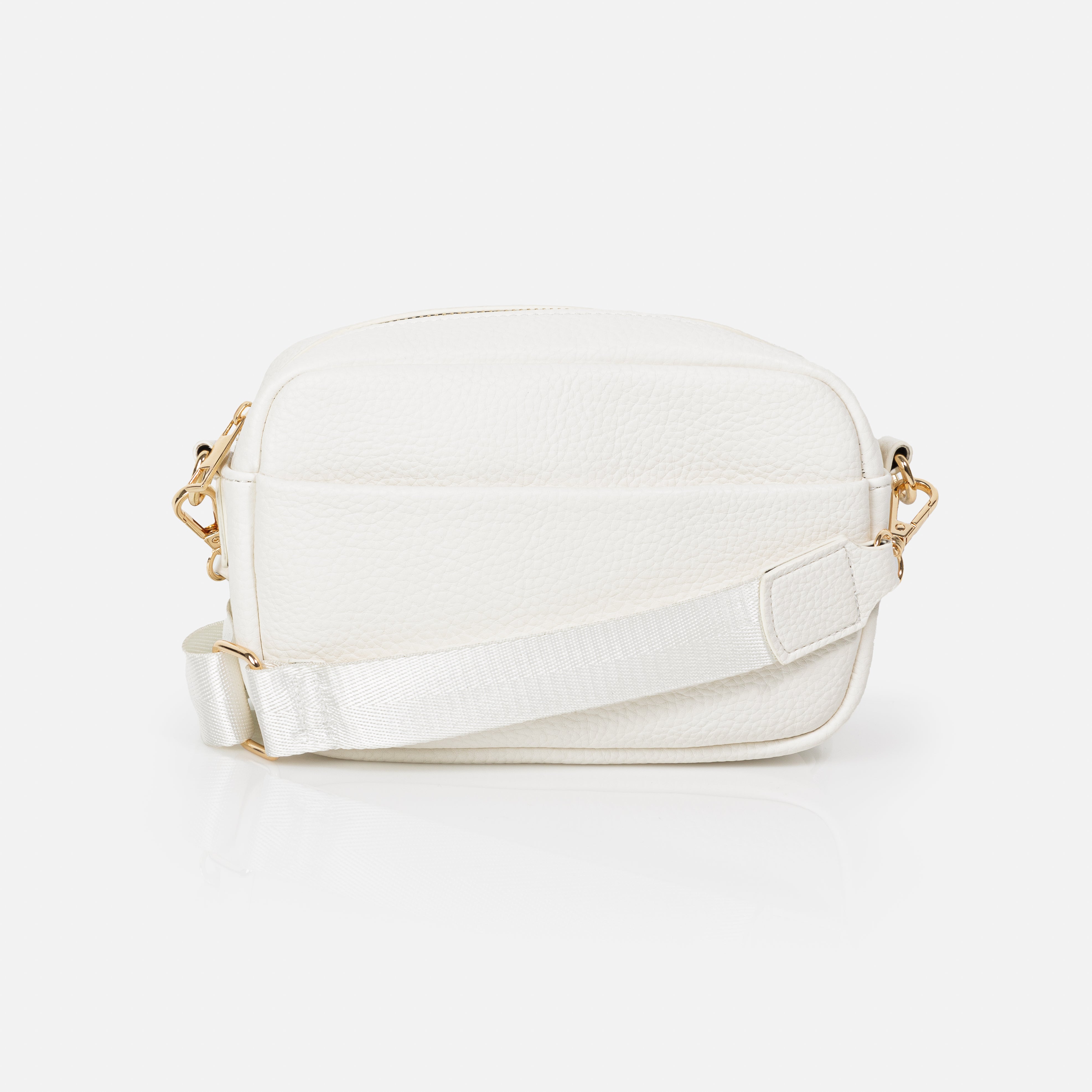 Ivory shoulder bag with nylon strap