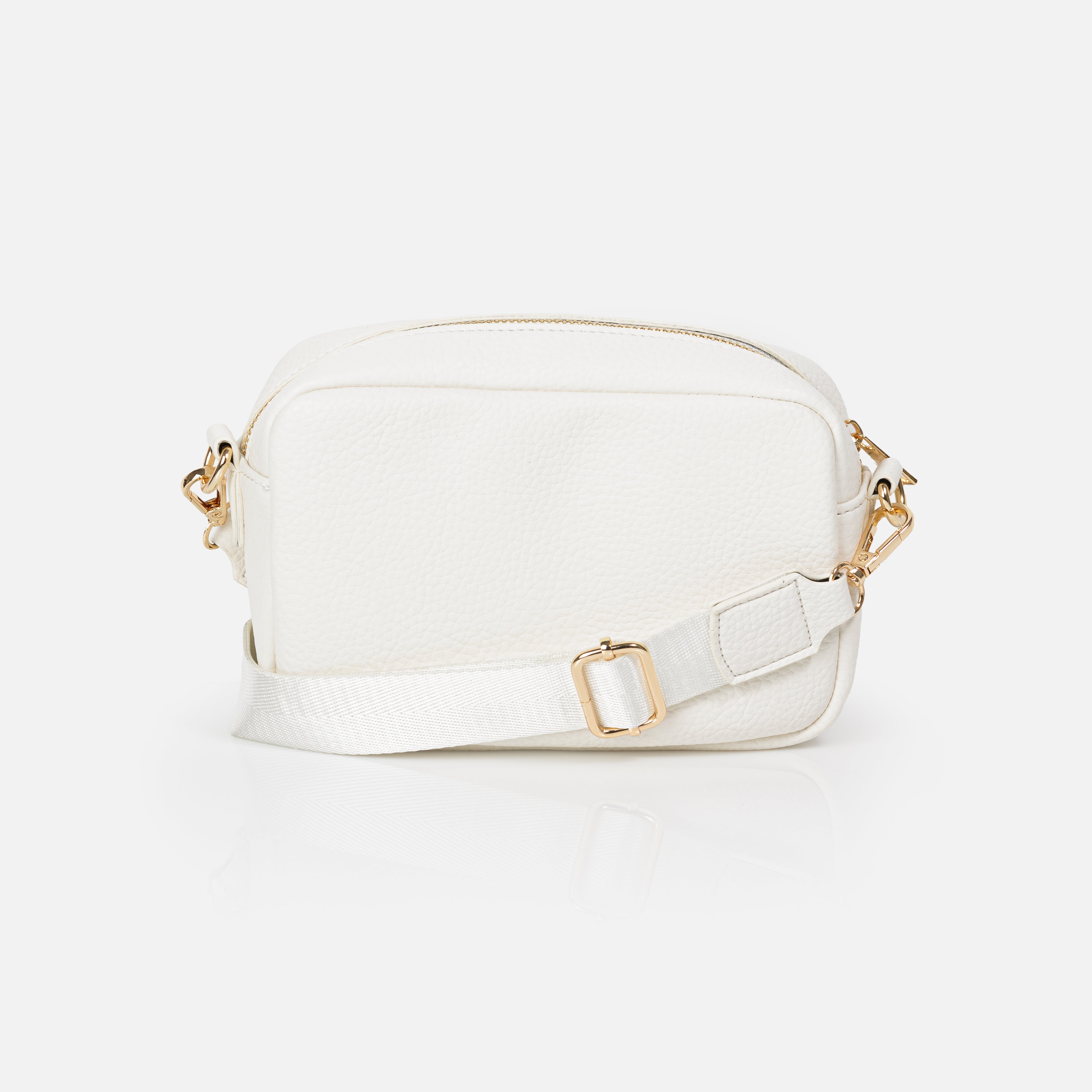Ivory shoulder bag with nylon strap