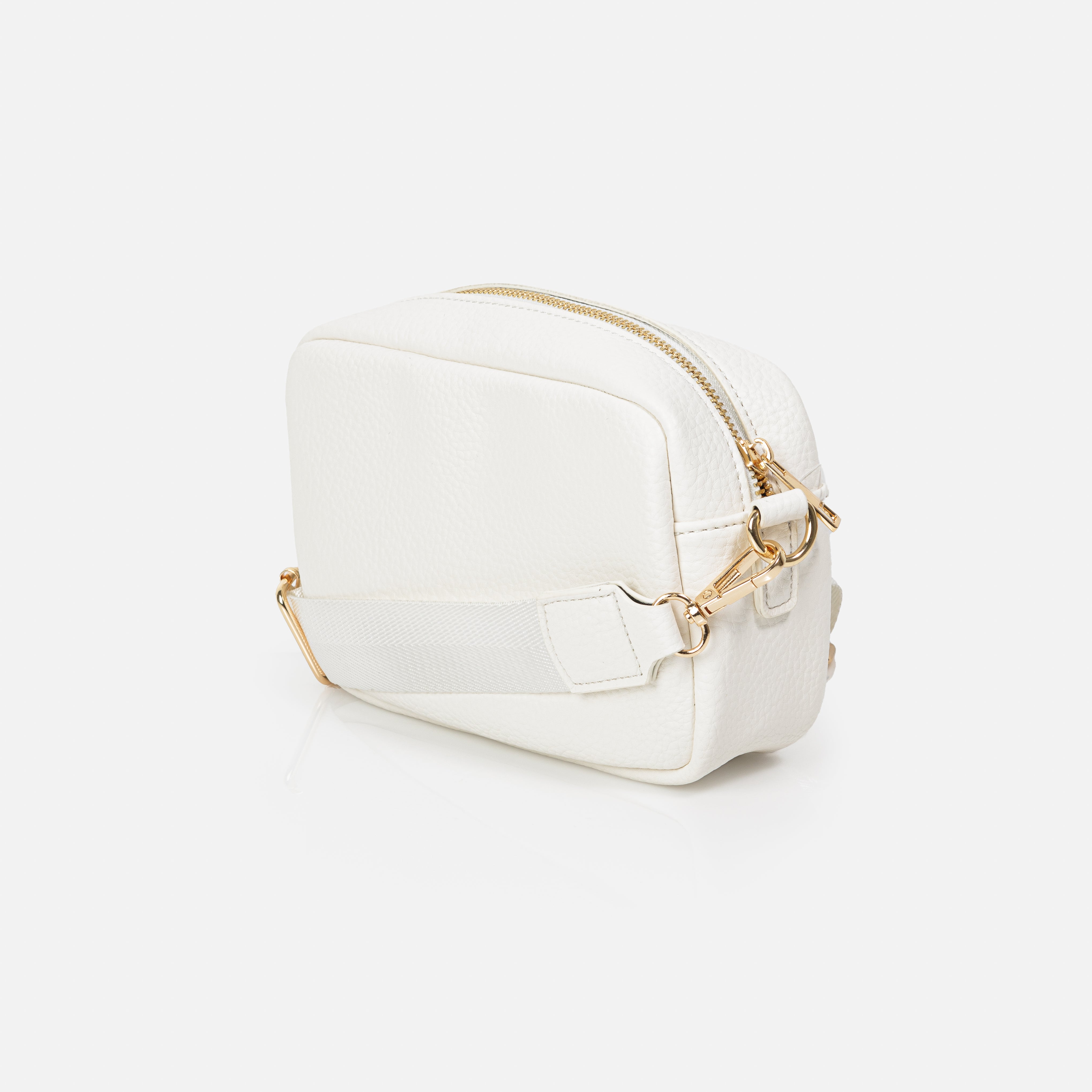 Ivory shoulder bag with nylon strap