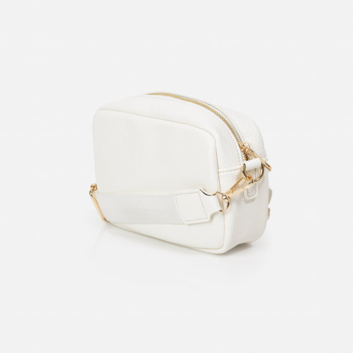 Sac bandoulière ivoire avec sangle en nylon