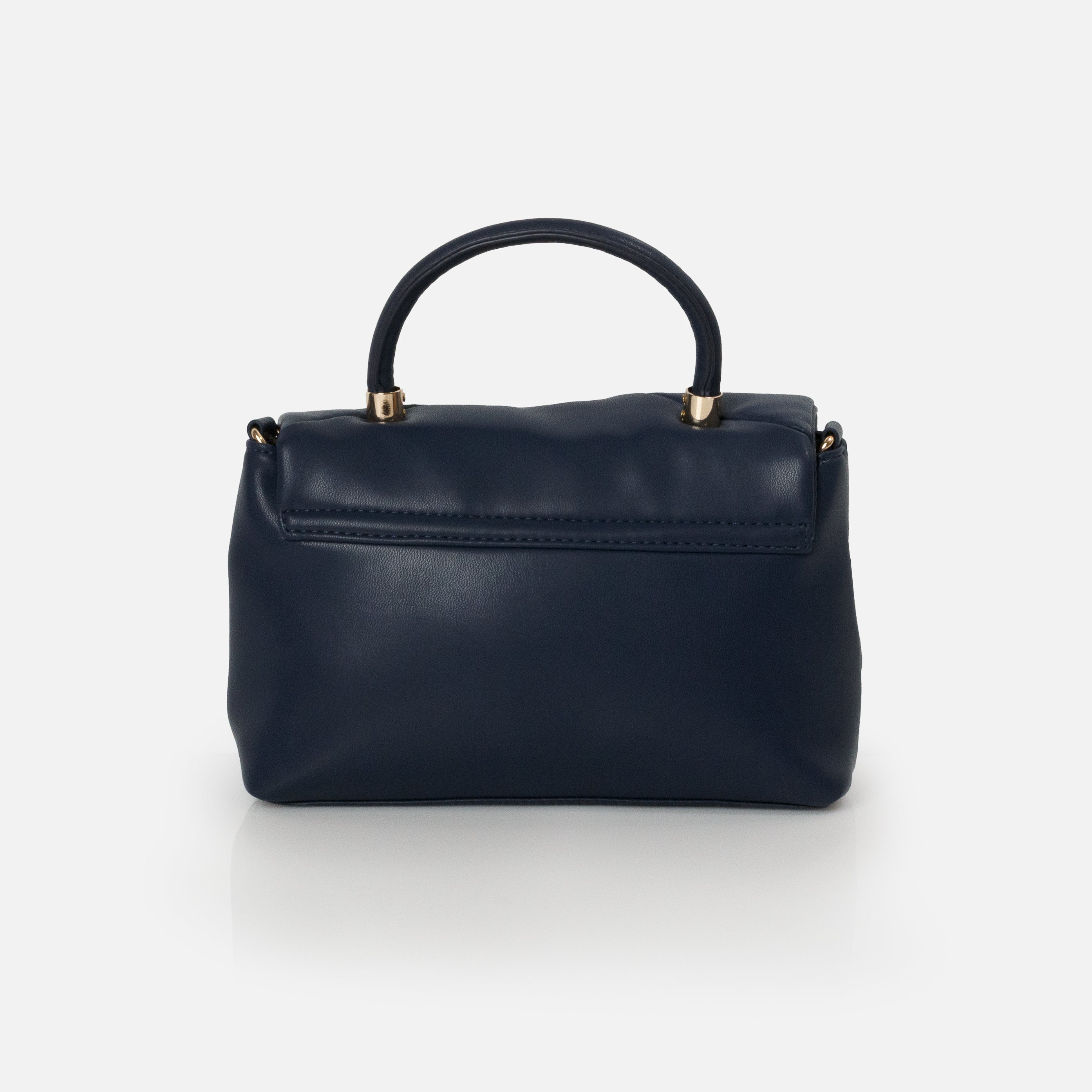Navy quilted handbag with removable strap