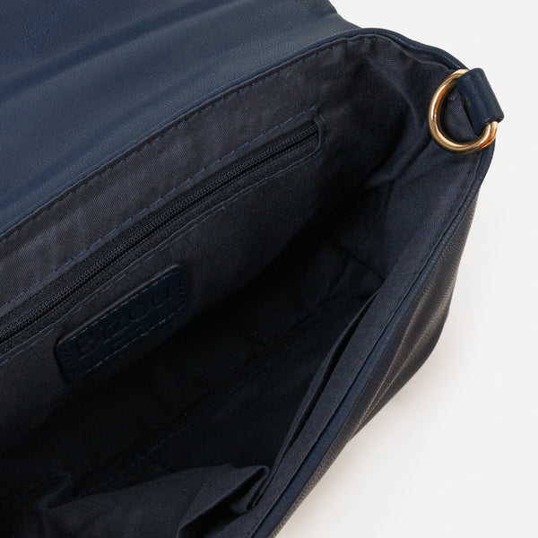 Load image into Gallery viewer, Navy quilted handbag with removable strap
