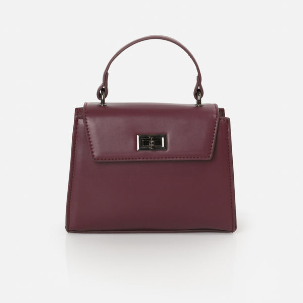 Load image into Gallery viewer, Small plum handbag
