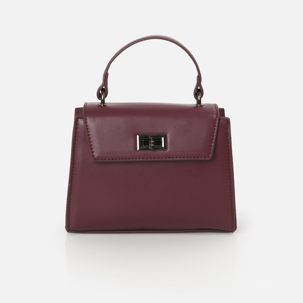 Small plum handbag