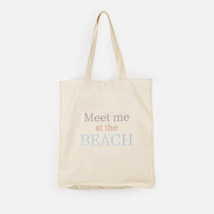 Sac fourre-tout "Meet me at the BEACH" en toile