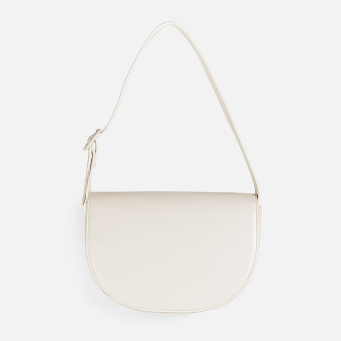 Sac à main ivoire avec sangle ceinture en PU