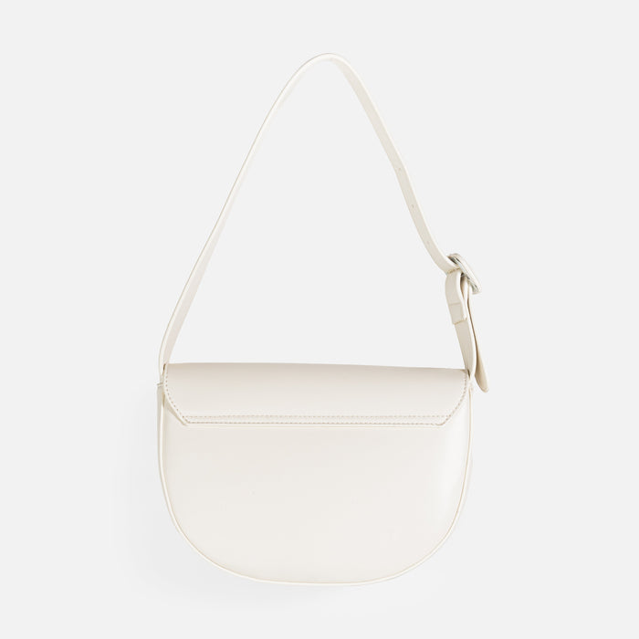Sac à main ivoire avec sangle ceinture en PU