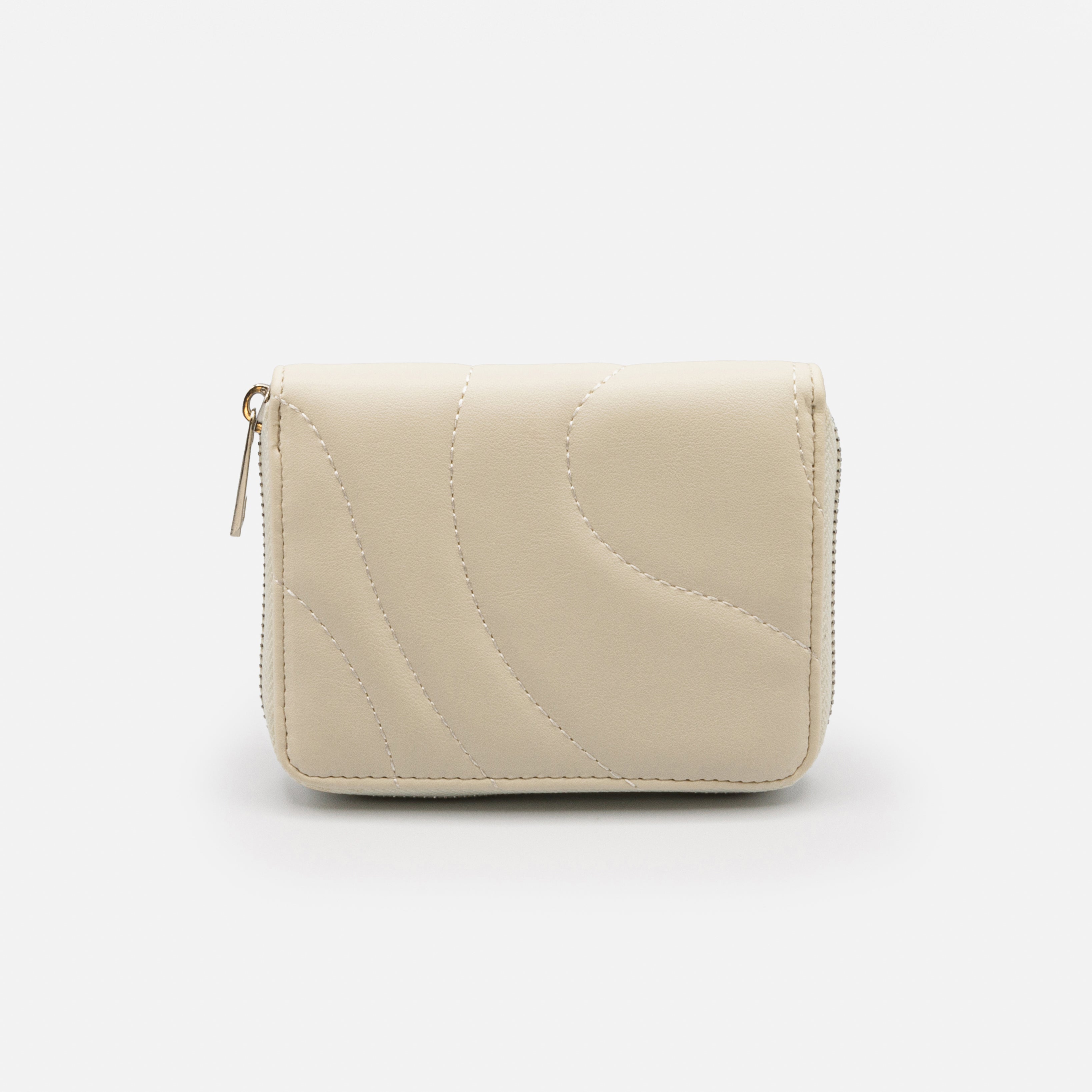 Ivory quilted PU wallet