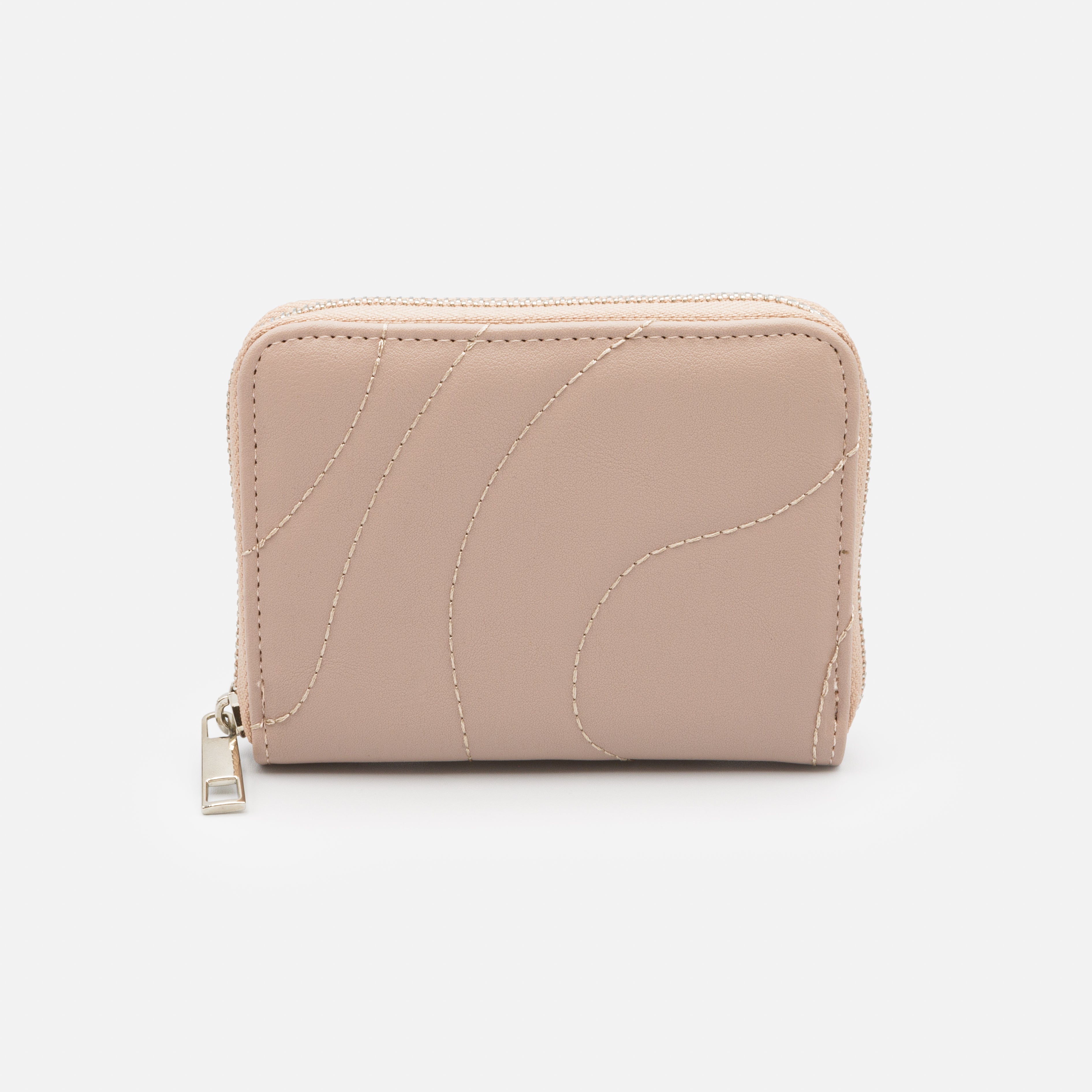 Old pink quilted PU wallet