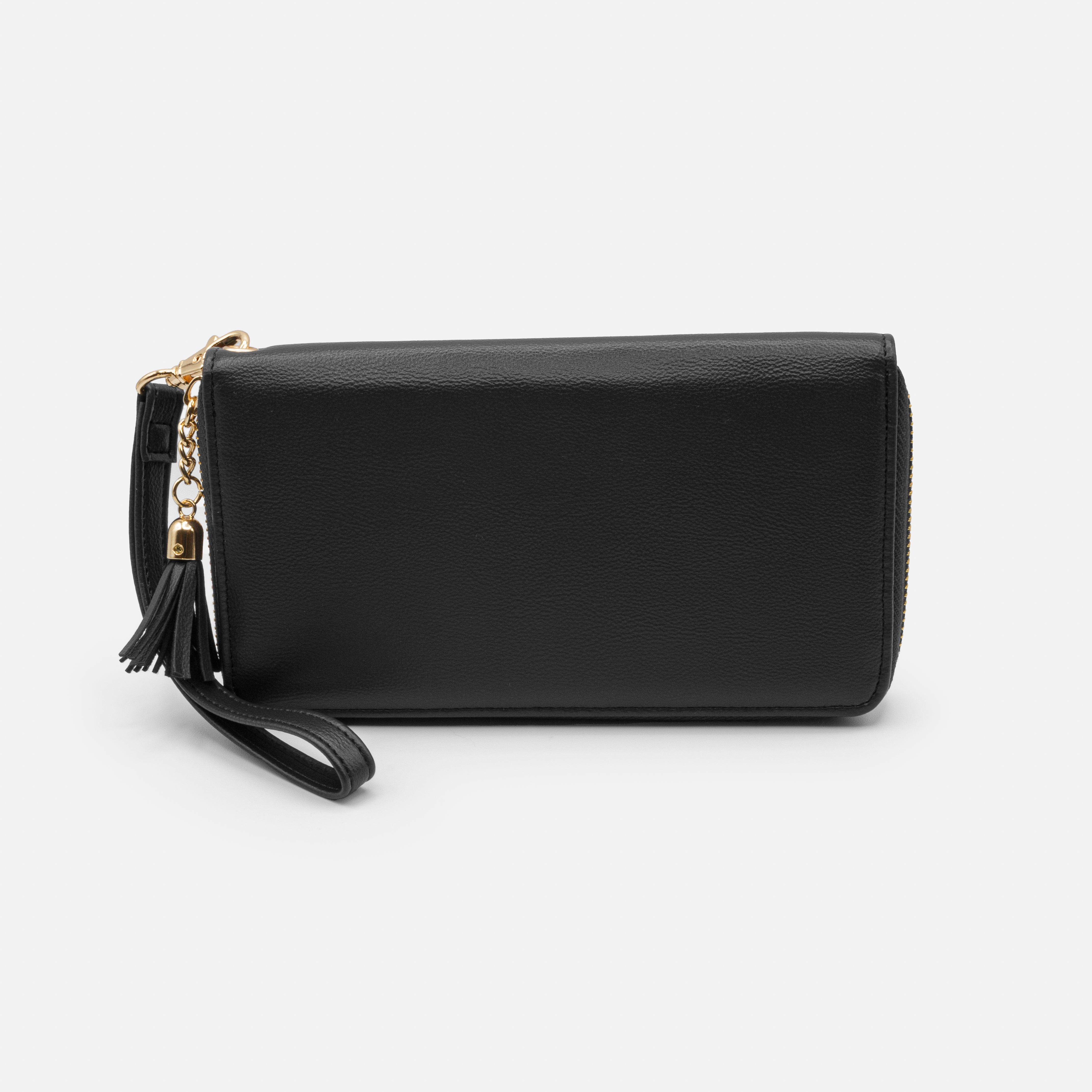 Black wallet with PU tassel