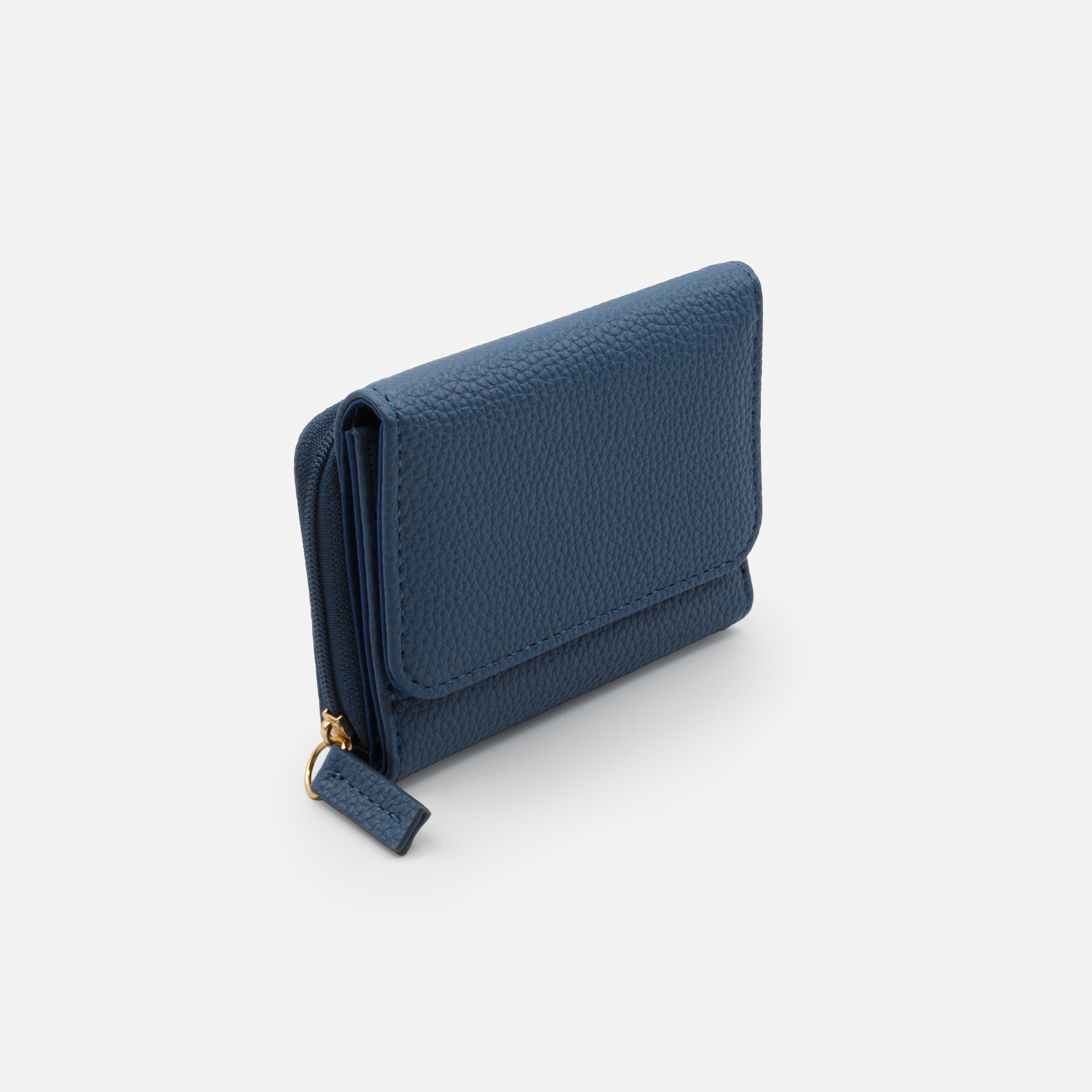 Small dark blue PU wallet