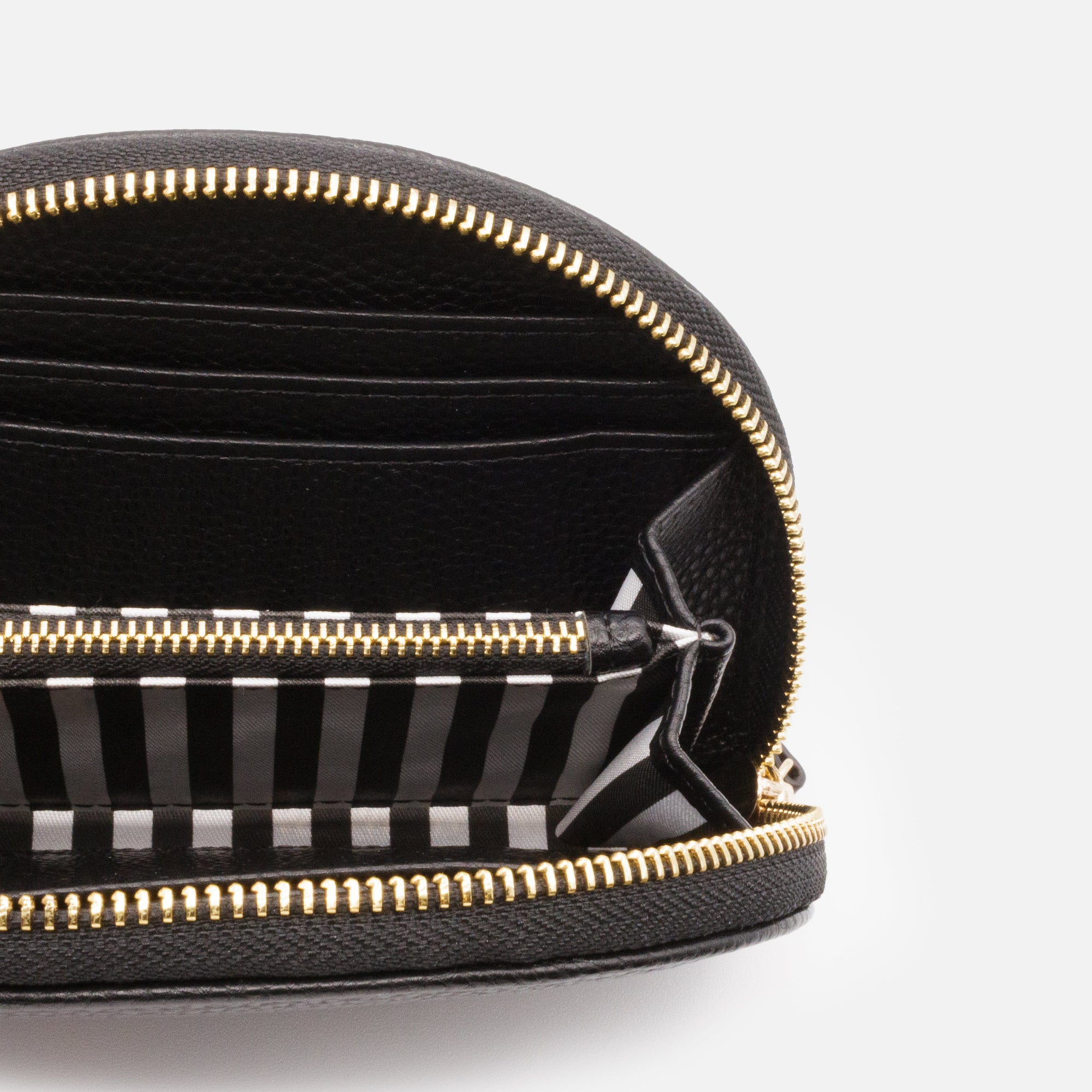 Portefeuille Demi-Lune Noir en PU