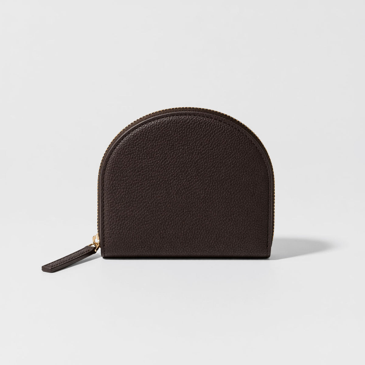 Portefeuille bombé brun foncé
