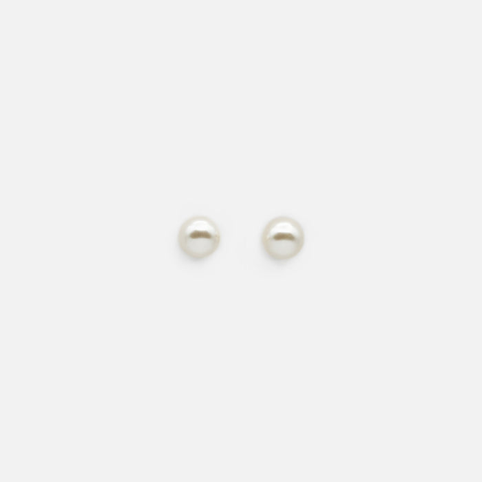 5 mm synthetic pearl earrings