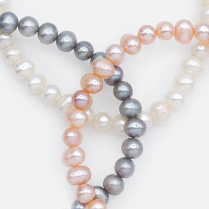 3 Tone Freshwater Pearl Bracelets in Trio