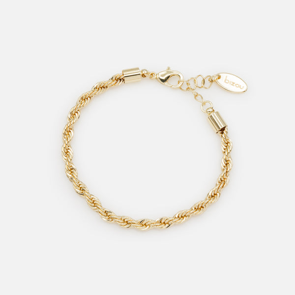 Load image into Gallery viewer, Set of six gold bracelets with wide links
