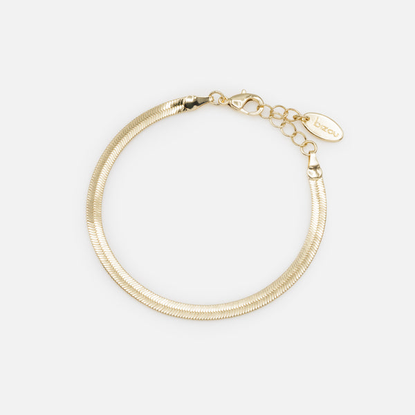 Load image into Gallery viewer, Set of six gold bracelets with wide links
