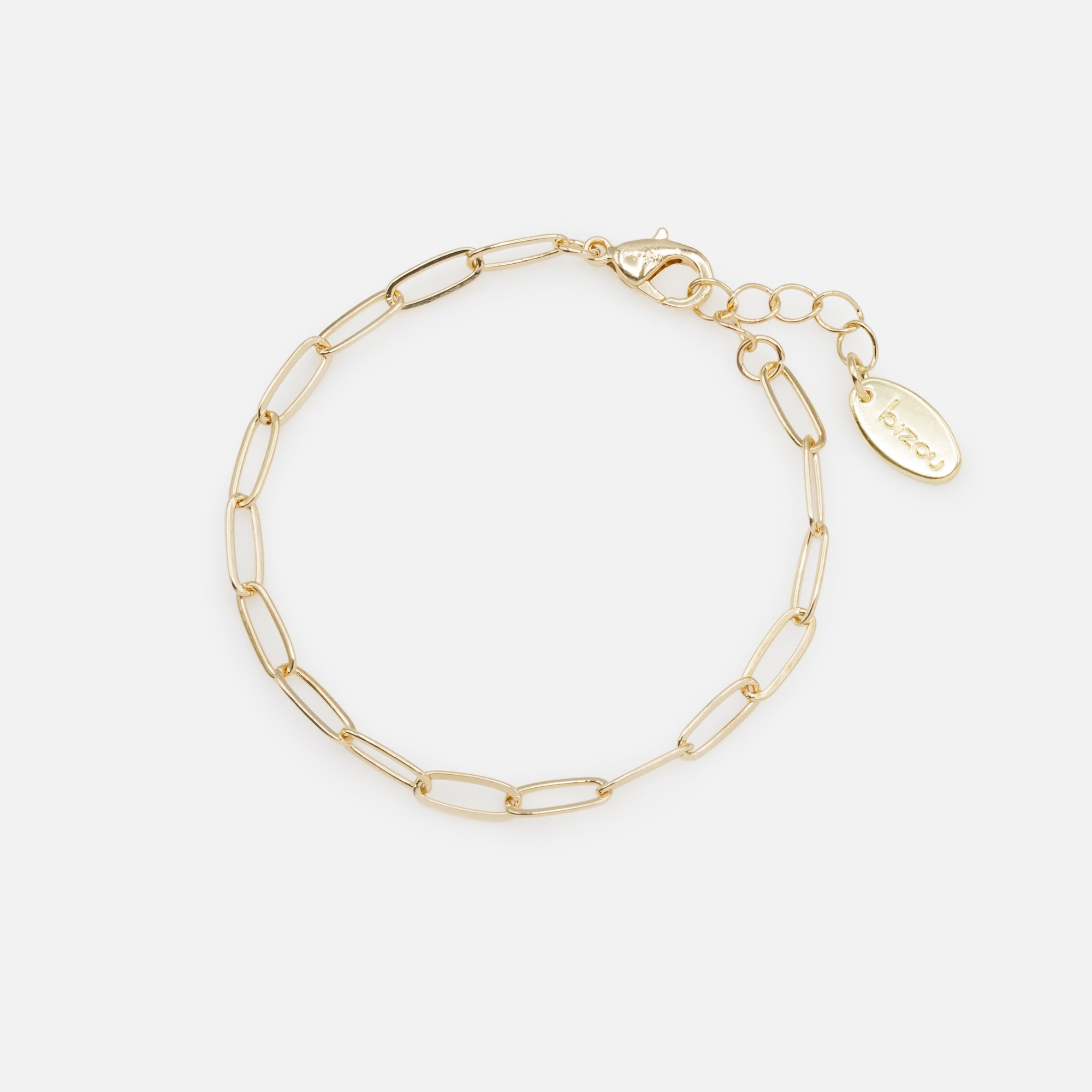 Ensemble bracelet rigide avec motif aztèque et bracelet à mailles trombone dorés