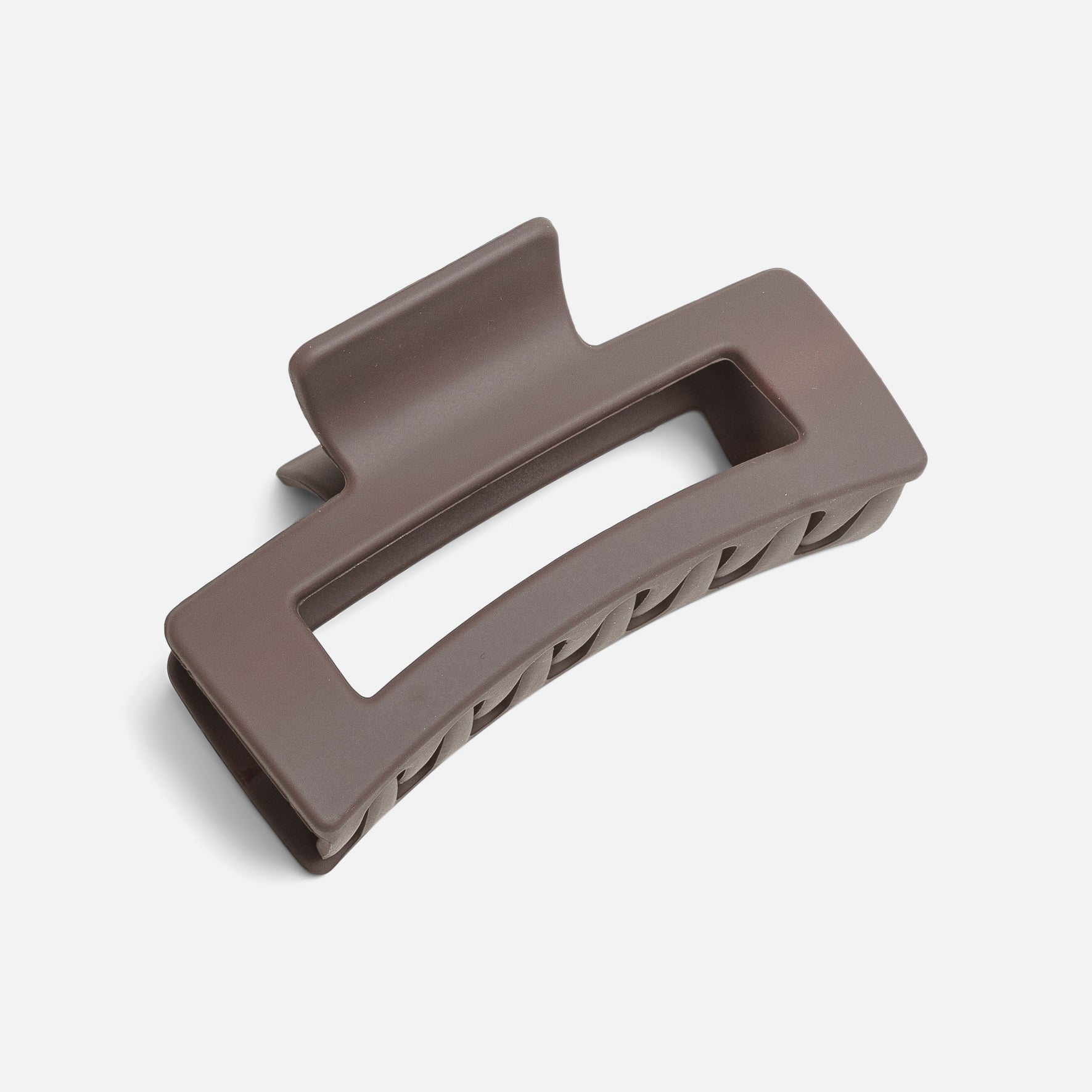 Very large brown rectangular claw clip